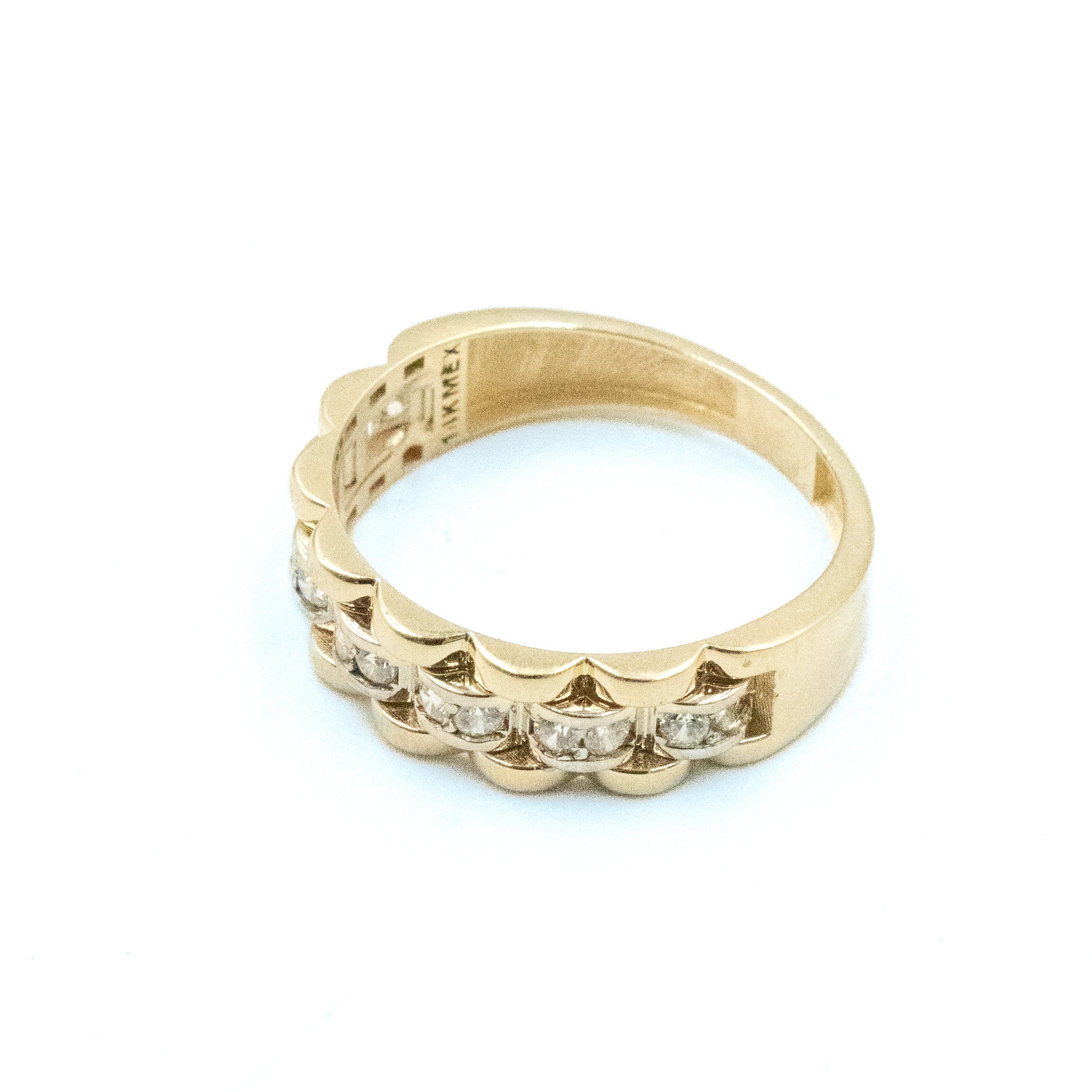 ANILLO DE ESLABON RÍGIDO ORO 14K